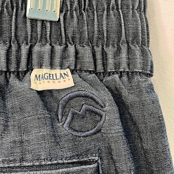Magellan Outdoors Women's Campfire Chambray Shorty Shorts Denim Blue Size Medium - Picture 7 of 14